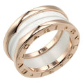 Pre-Owned Bvlgari BVLGARI B Zero One Ring K18 PG Pink Gold Ceramic Approx. 7.22g I112223130 (Good)
