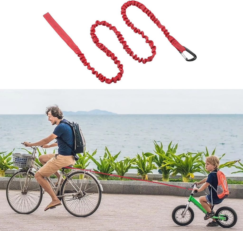 Bicycle Tow Rope Belt Strap Mountain Bike Parent-Child Pull Reflective Traction Portable Outdoor MTB Elastic Bicycle for Adult Kids Children