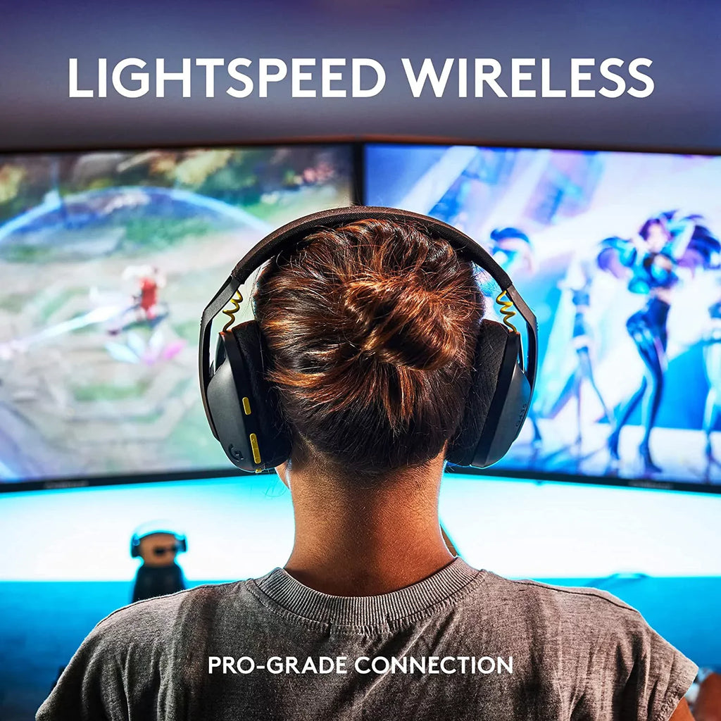 Logitech G435 Lightspeed And Bluetooth Wireless Gaming Headset Lightweight Over-Ear Headphones, Built-In Mics, 18H Battery, Suitable With Dolby Atmos, Pc, Ps4, Ps5, Nintendo Switch, Mobile