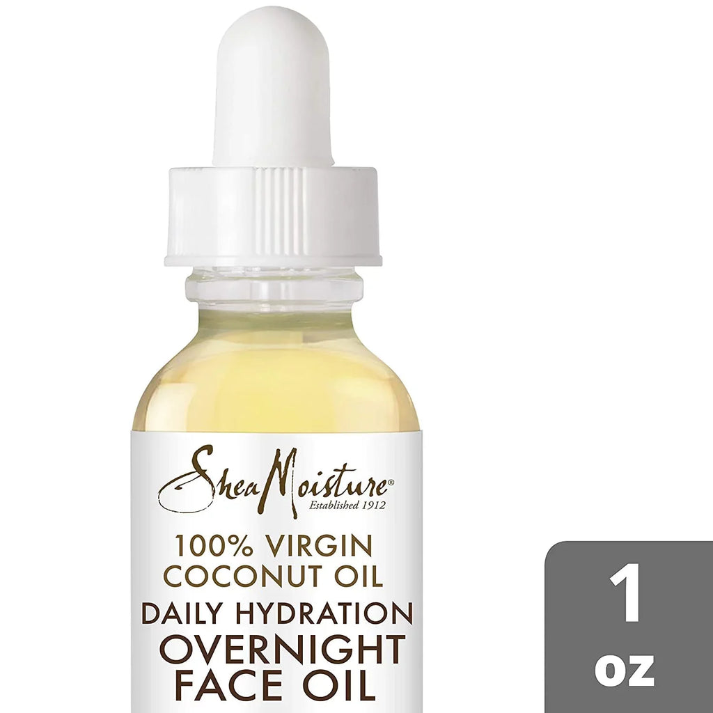 Sheamoisture Coconut Oil For Face - Daily Hydration Overnight Face Oil With Coconut Milk & Acacia Senegal, Argan Oil For Skin, Organic Shea Butter, Hydrating Face Oil, Vitamin E, 1 Oz (Pack Of 2)
