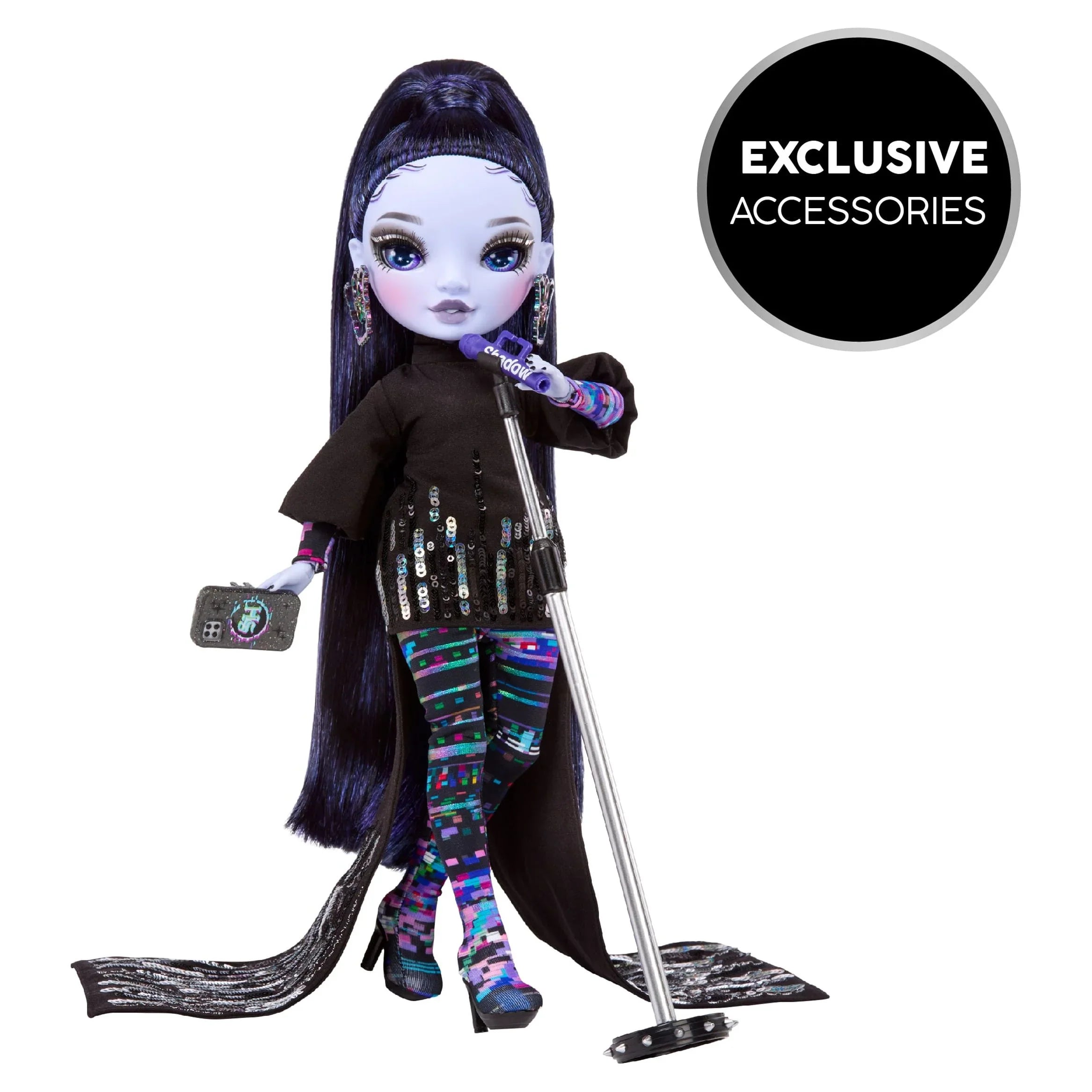 Rainbow High Shadow High Reina Glitch Crowne - Purple Fashion Doll. Fashionable Outfit & 10+ Colorful Play Accessories. Outstanding Gift for Kids 4-12 Years Old & Collectors