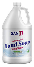 Sanit Silky Clean Antibacterial Liquid Gel Hand Soap Refill - Advanced Formula with Coconut Oil and Aloe Vera - All Natural Moisturizing Hand Wash - Made in USA, White Tea, 1 Gallon