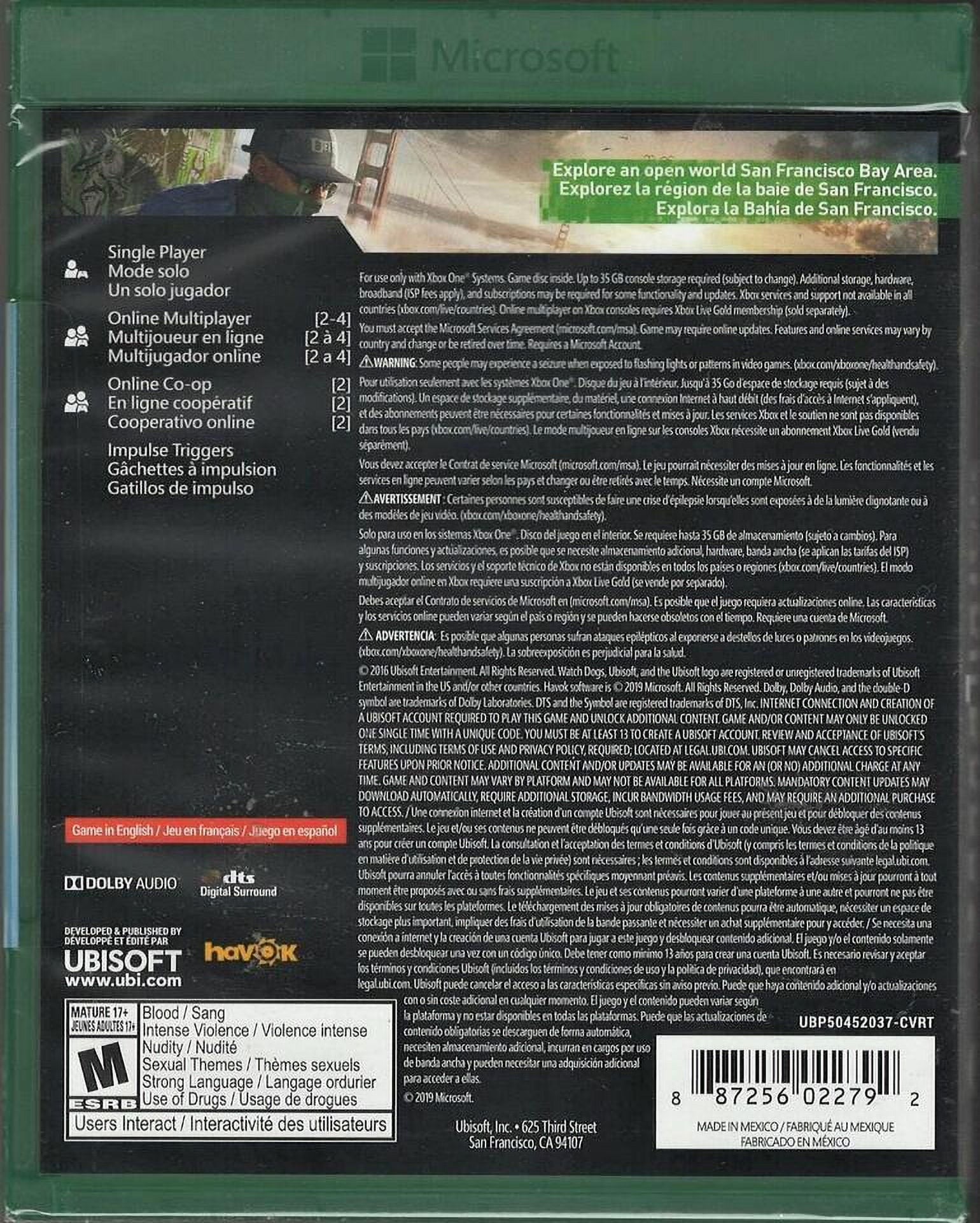 Watch Dogs 2 Xbox One (Brand New Factory Sealed US Version) Xbox One, Xbox One