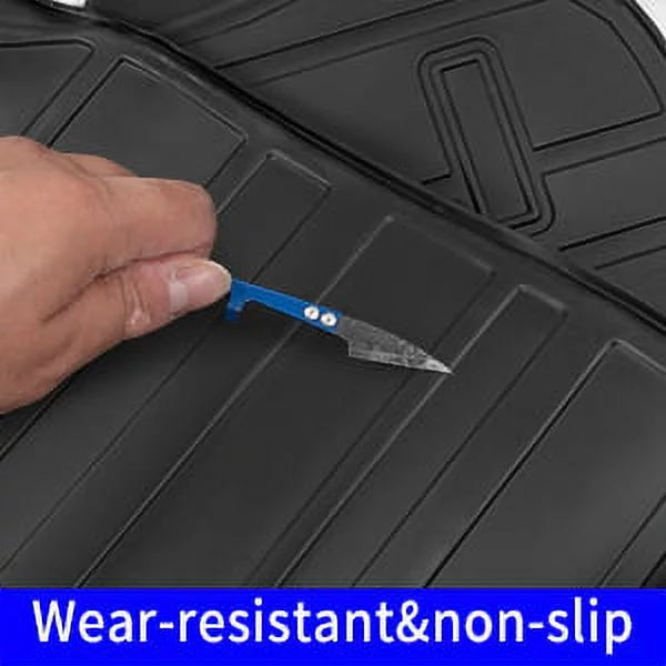 Cargo Mat Fitting with 2020-2024 Toyota Highlander Trunk Mat Cargo Liner TPE Back Seat Wrap Protector 2022 7 Seats Highlander Accessories (2020-2023, Trunk Mat with Backrest Mat)