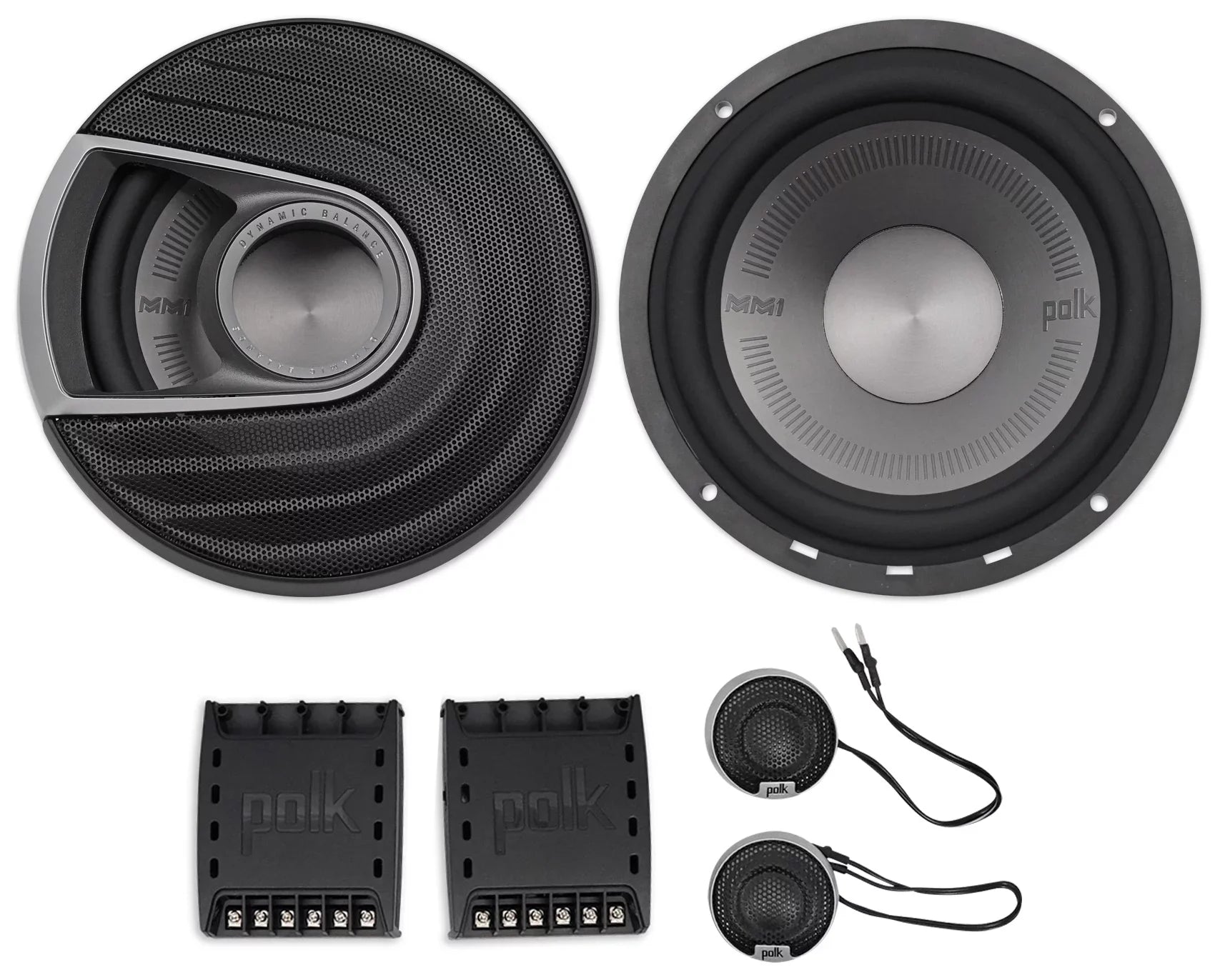 Polk Audio MM6502 6.5” 750w Component Car/Marine/ATV/Motorcycle Speakers+Rockmat