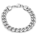 SteelTime Men's Stainless Steel XL Classic Cuban Link Bracelet