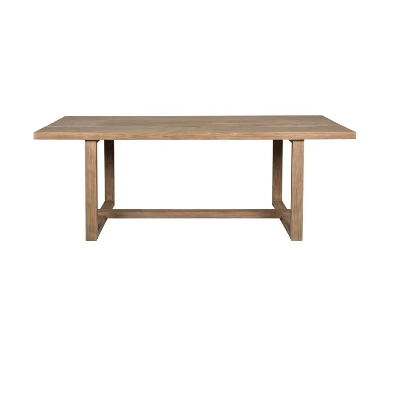 Glendora Island Outdoor 7 Piece Live Edge Dining Set in Eucalyptus and Rope