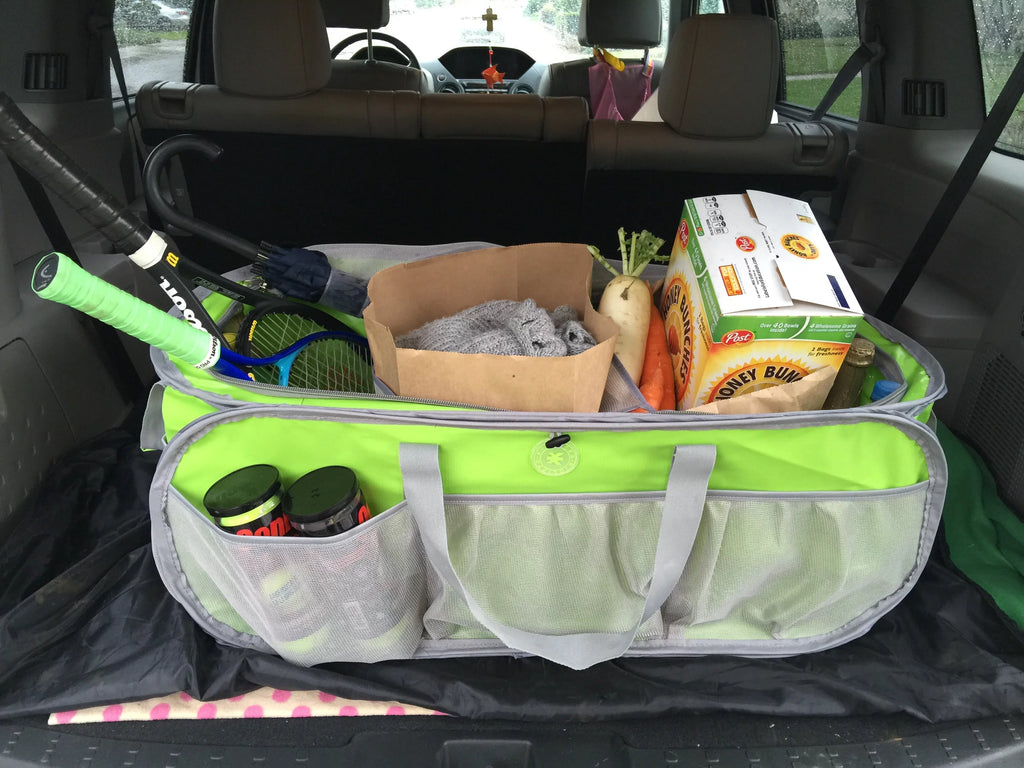 K-Cliffs Heavy Duty Trunk Organizer, XL Large Pop-up Grocery Cargo Bag, Nylon, Black
