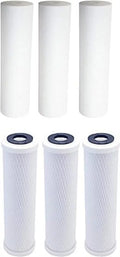 3-Pack Replacement Filter Kit for Watts WP-2 LCV RO System - Includes Carbon Block Filter & PP Sediment Filter