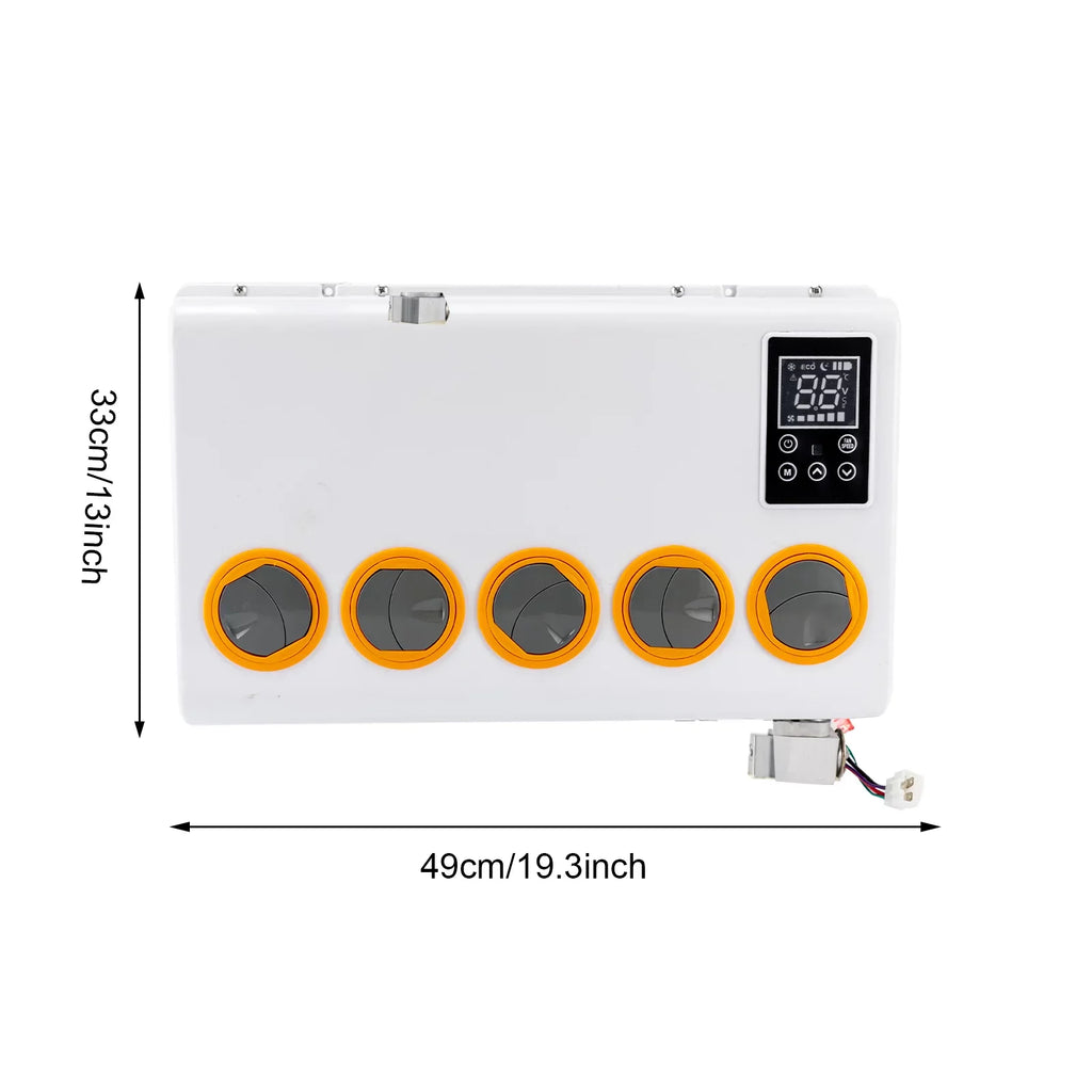 Aiqidi DC 12V Truck Cab Air Conditioner Split, Universal Truck Caravan Car RV Split AC System Unit, 800W, 6800BTU, 1000-3000RPM