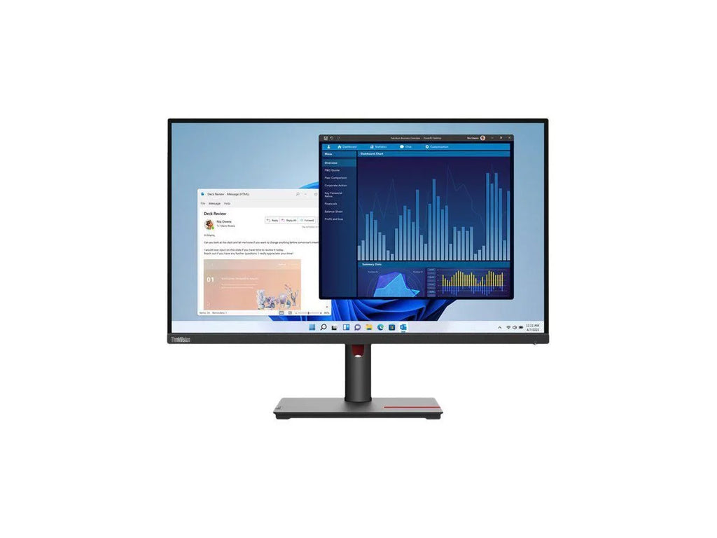 Lenovo ThinkVision T27p-30 27" 4K UHD LCD Monitor - 16:9 - Black - 27" Class - In-plane Switching (IPS) Technology - 3840 x 2160 - 1.07 Billion Colors - 350 Nit - 4 ms - 60 Hz Refresh Rate -