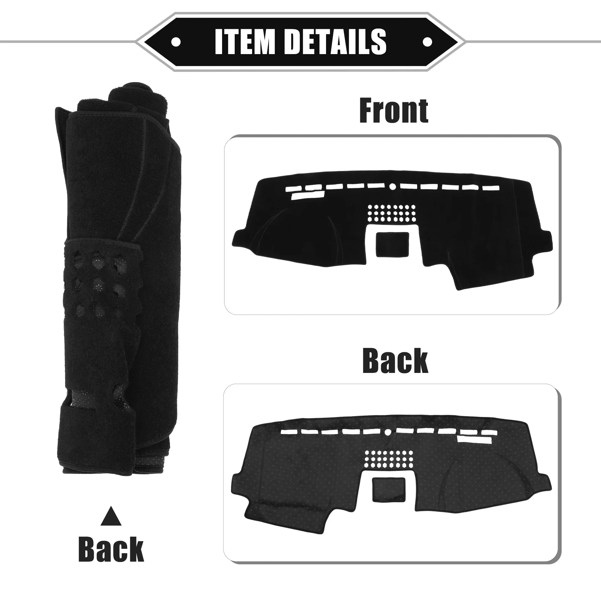 Unique Bargains Car Center Console Dashboard Protection Mat Suitable for Ford F150 2015-2020 Protective Polyester