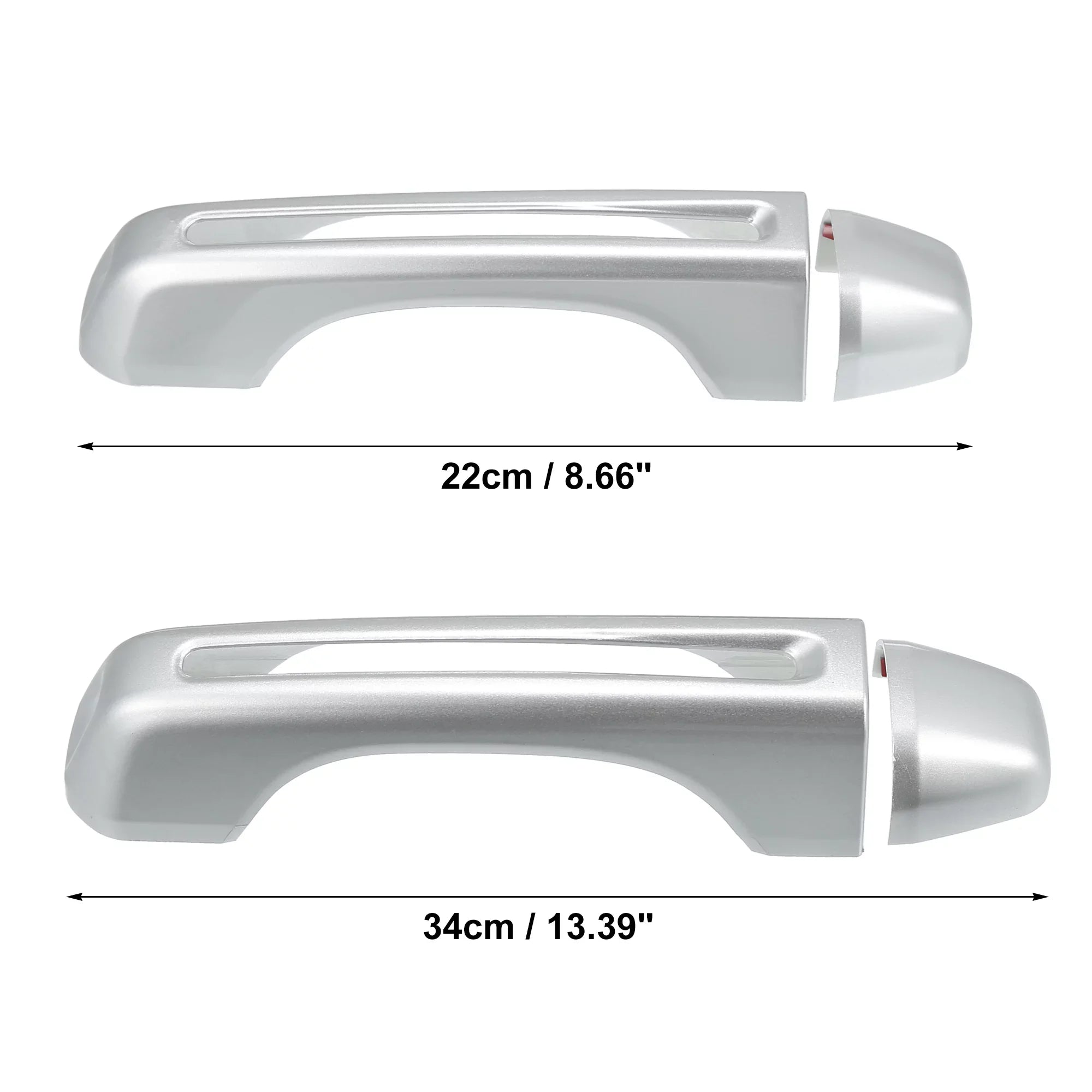 Silver Tone Door Handle Trim Wrap Kit and Tailgate Handle Wrap for Jeep Wrangler JL JLU 2 & 4 Doors 2018-2021