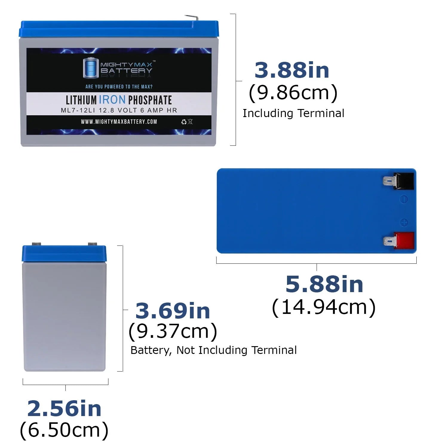 12V 7AH Lithium Replacement Battery for MarCum LX-5 3-Color Flasher