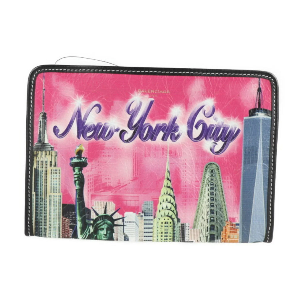 Pre-Owned BALENCIAGA Balenciaga clutch bag 476046 leather rose pink NEW YORK CITY (Like New)
