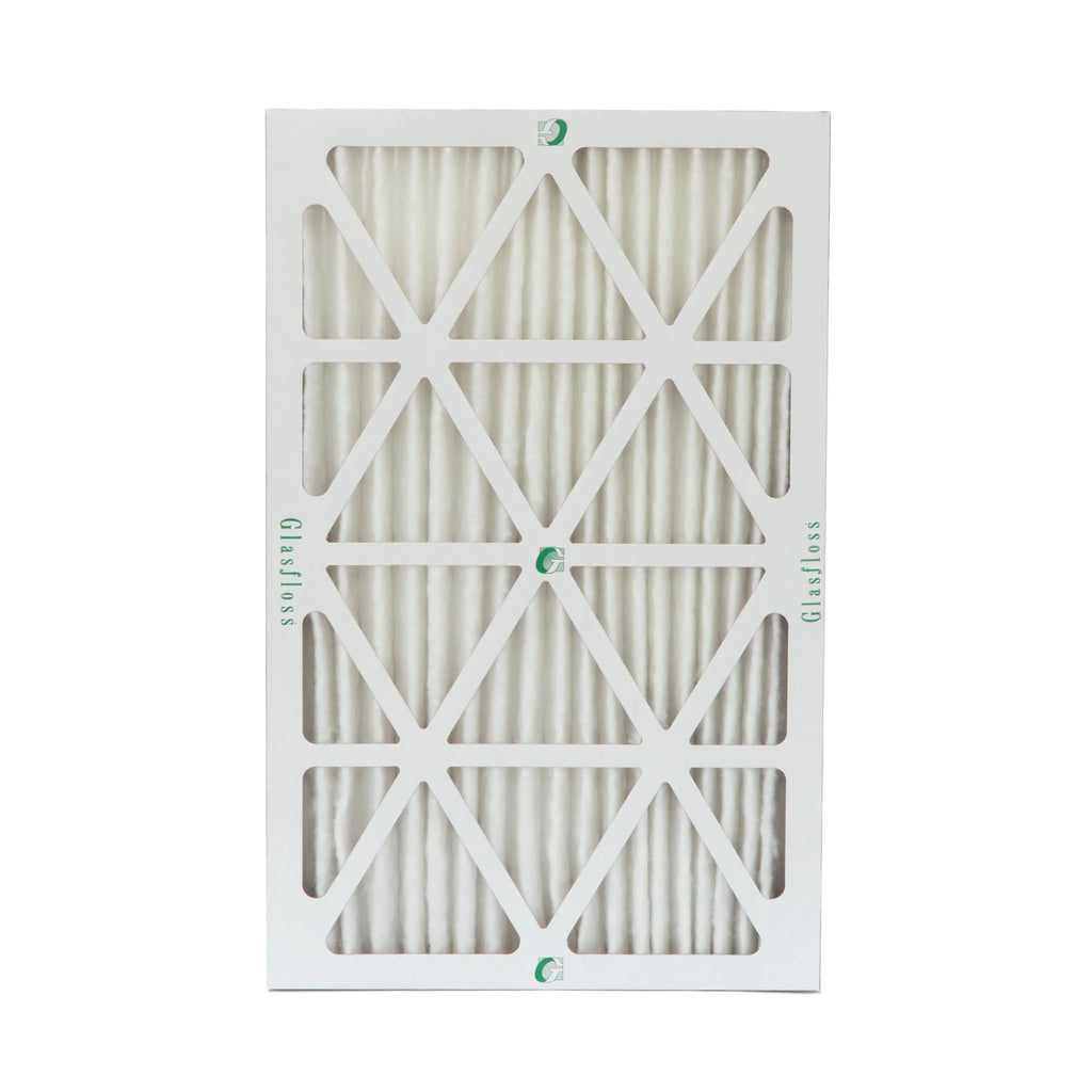 12 Pack of 10x20x2 MERV 10 Pleated 2" Inch Air Filters by Glasfloss. Actual Size: 9-1/2 x 19-1/2 x 1-3/4