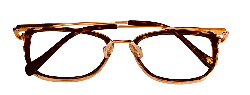 Lucky Brand Women's Eyeglass Tortoise Gold Butterly Metal D116. 54mm