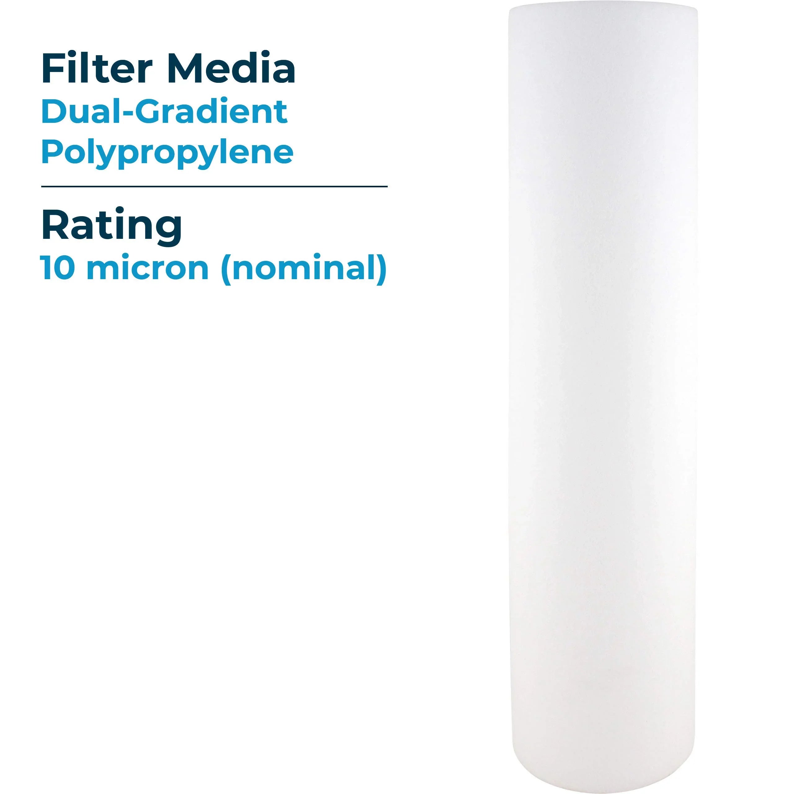 SpiroPure SP-DD-6010-20BB 20x4.5 BB 10 Micron Spun Melt-Blown Polypropylene Water Filter Cartridge SDC-45-2010 (Case of 6)