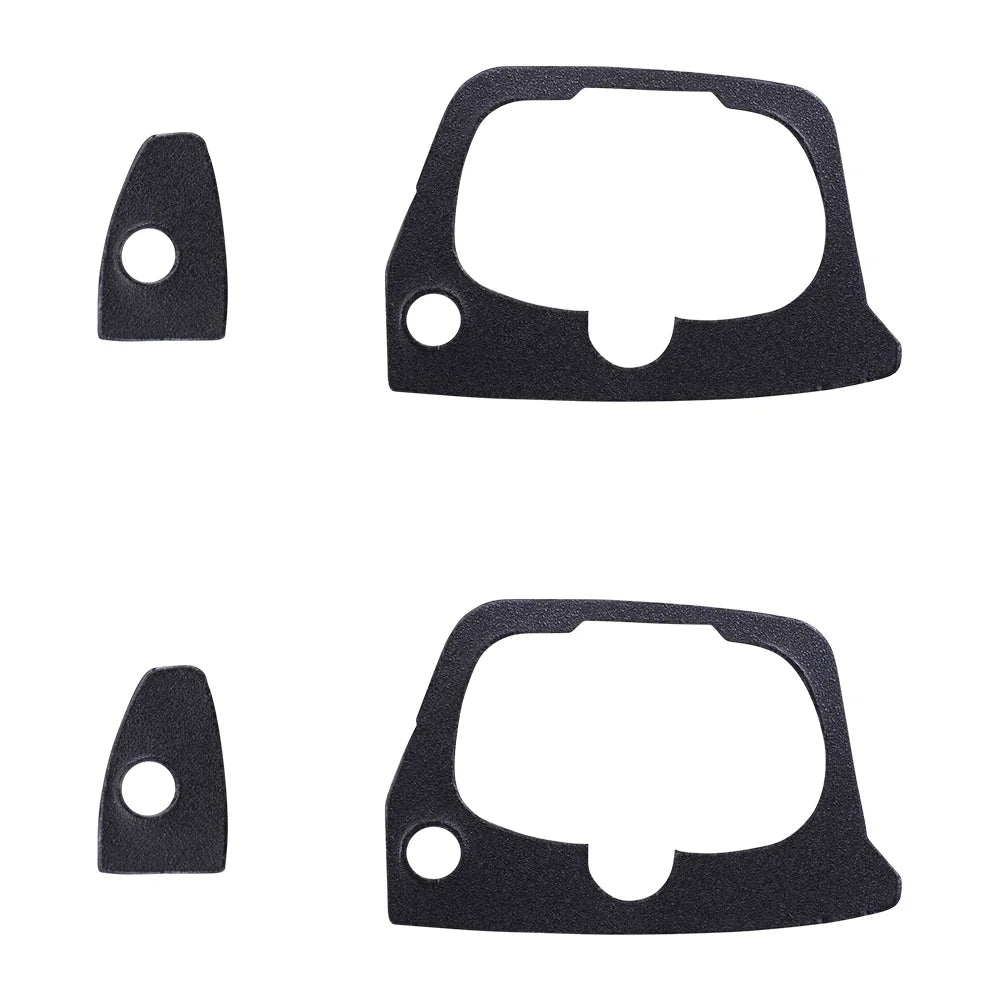 Brock Replacement Pair Set Outside Exterior Front Rear Chrome Door Handles Fitting with Pickup Truck SUV Van 55075649 55075648