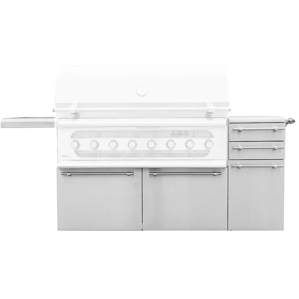 American Made Grills 54-Inch Grill Cart for Muscle / Encore 54-Inch Freestanding Hybrid Grills - CART-AMG54