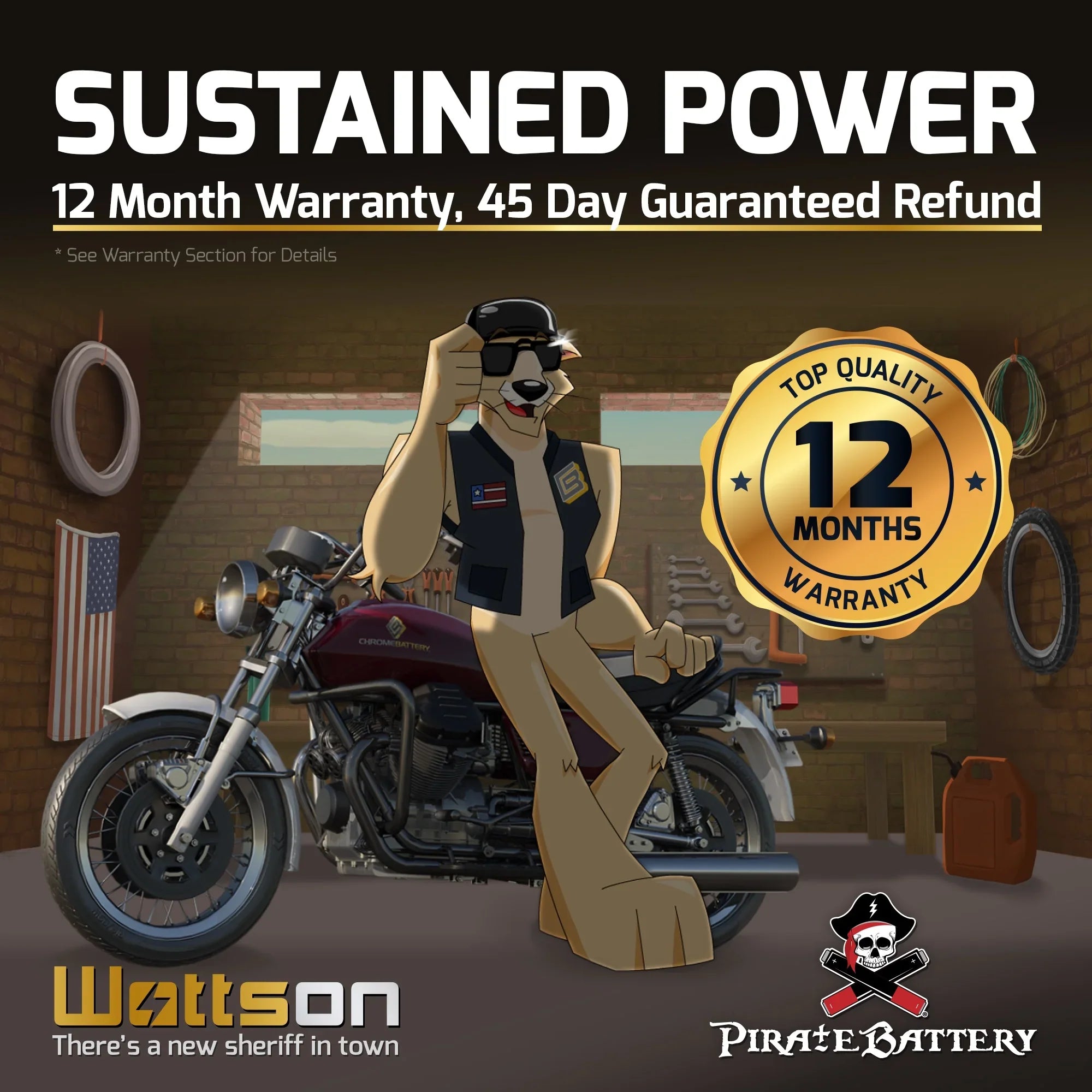 Pirate Battery Ytx9-Bs Motorcycle Battery for Suzuki 600Cc Gsf600S Bandit 2002