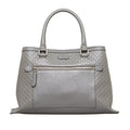 Pre-Owned Authenticated Gucci Microguccissima Satchel Calf Leather Gray Unisex (Good)