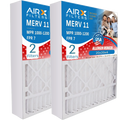 20x20x4 Air Filter MERV 11 Comparable to MPR 1000, MPR 1200 & FPR 7 Fitting with TopTech TT-FM-2020 Premium USA Made 20x20x4 Furnace Filter 2 Pack by AIRX FILTERS WICKED CLEAN AIR.