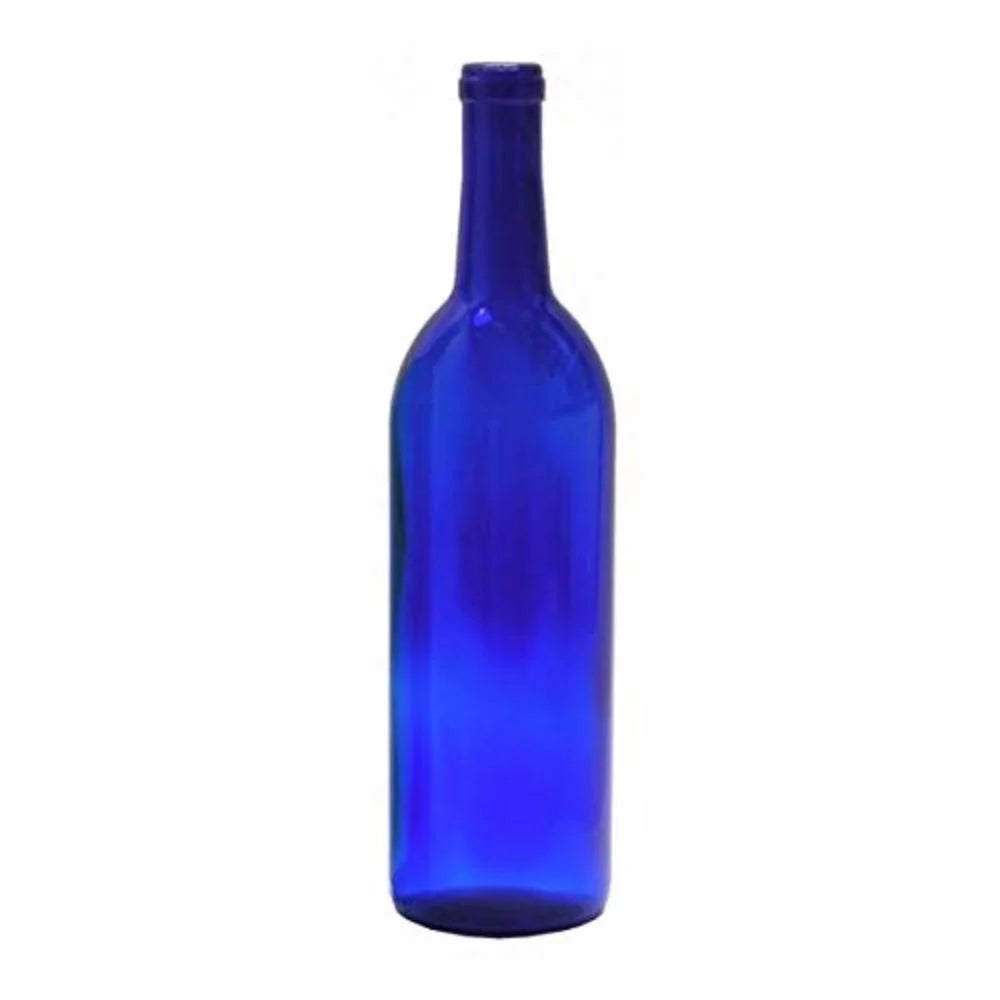 750 ml Cobalt Blue Glass Claret/Bordeaux Bottles, 12 per case For Wine Making