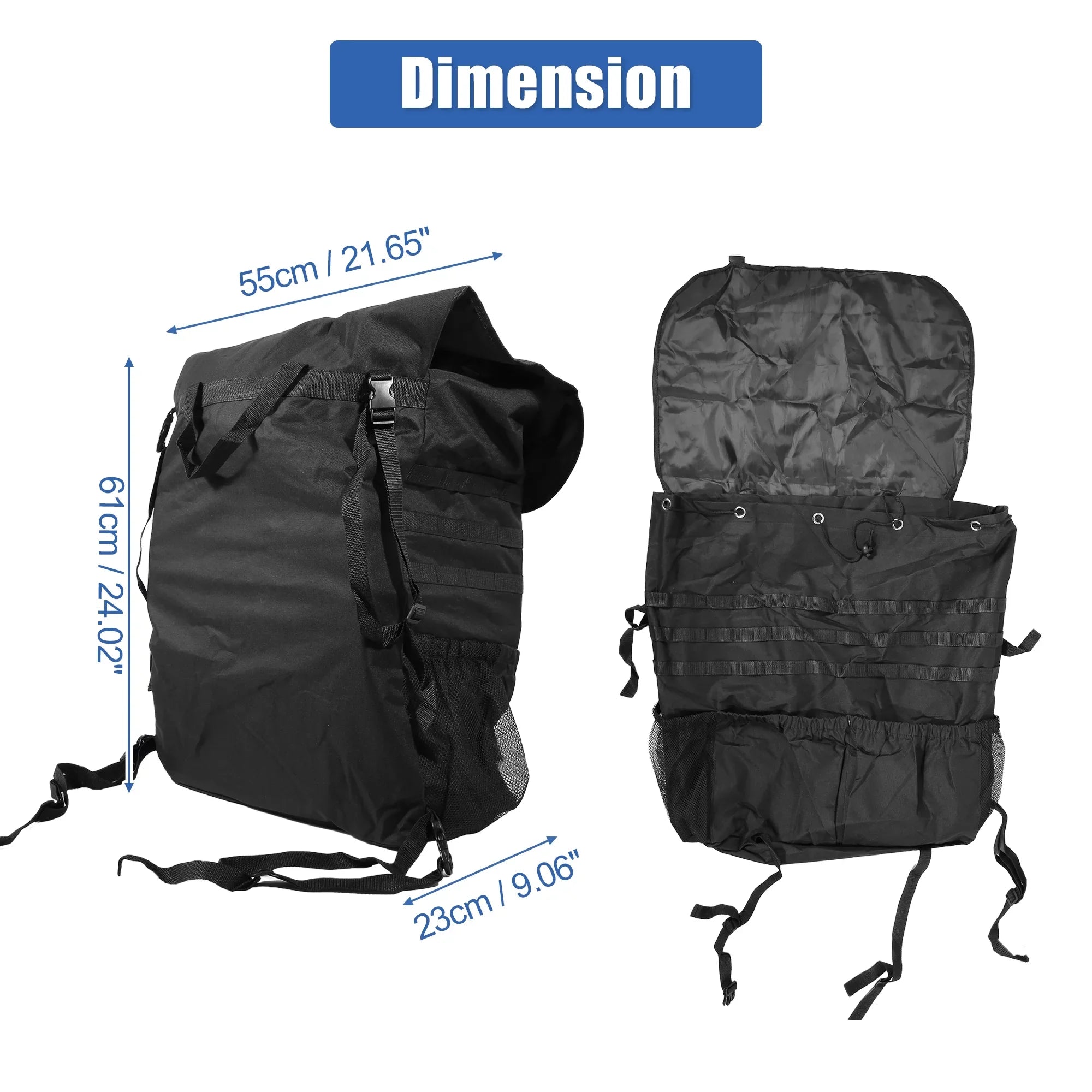 Unique Bargains Spare Tire Trash Bag Outdoors Storage Bag for Wrangler JK JKU JL JLU 2/4 Doors 07-20 Camping Organizer