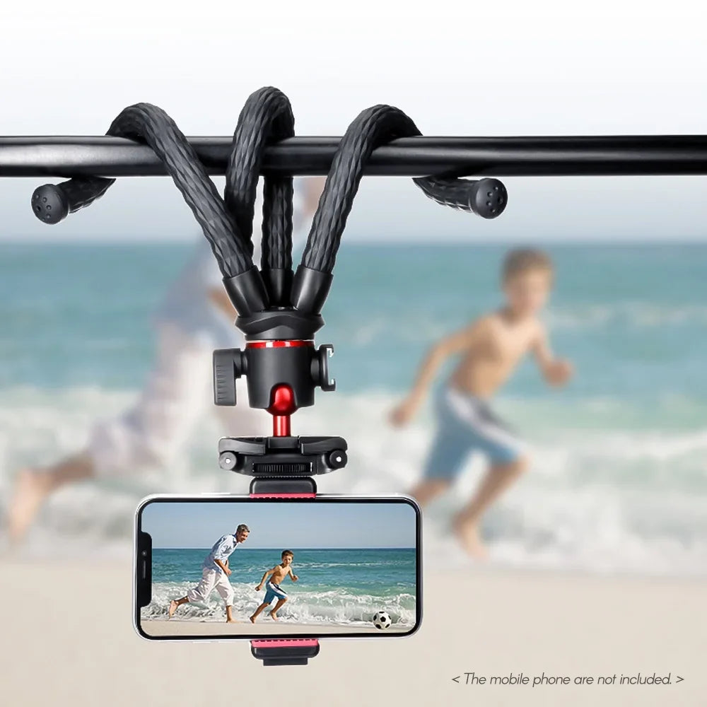 Dadypet MT-33 Octopus Tripod with Cold Shoe Mount, Rotatable Ball Head, for Smartphone Camera Live Streaming Vlog