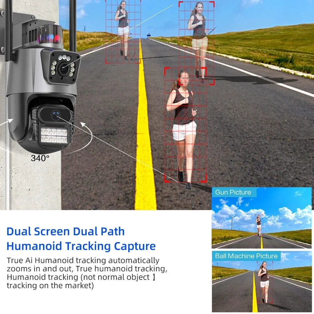 IP66 Outdoor Waterproof Camera Real-time Two-Way Audio Enhanced Dual Antenna TF Card Slot 1080P HD