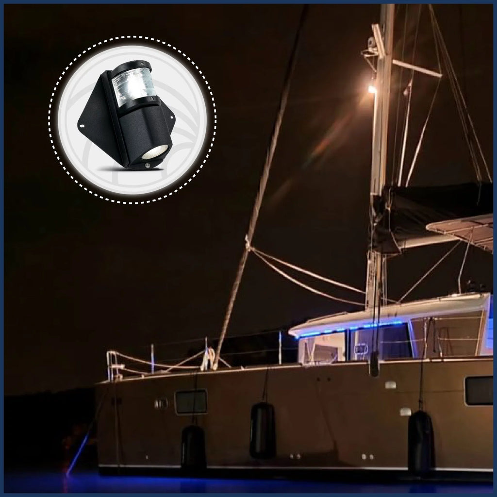 Five Oceans Combination Masthead and Deck Light, LED Masthead Deck Spreader Light, 12V, Vertical Mount for Vessel - FO3837