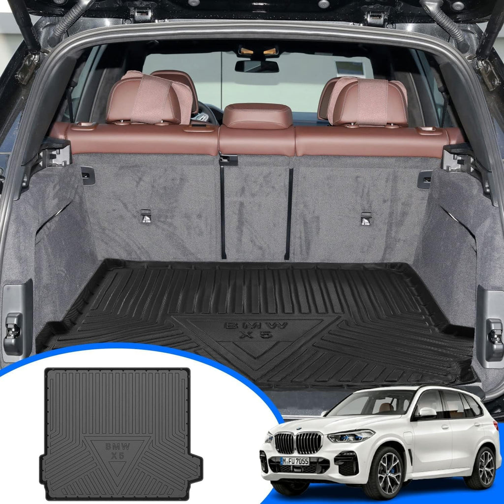 Cargo Liner fit 2019-2024 BMW X5 All Condition Rear Trunk Wrap Cargo Tray Floor Mat for BMW X5 2019 2020 2021 2022 2023 2024 Accessory , Black