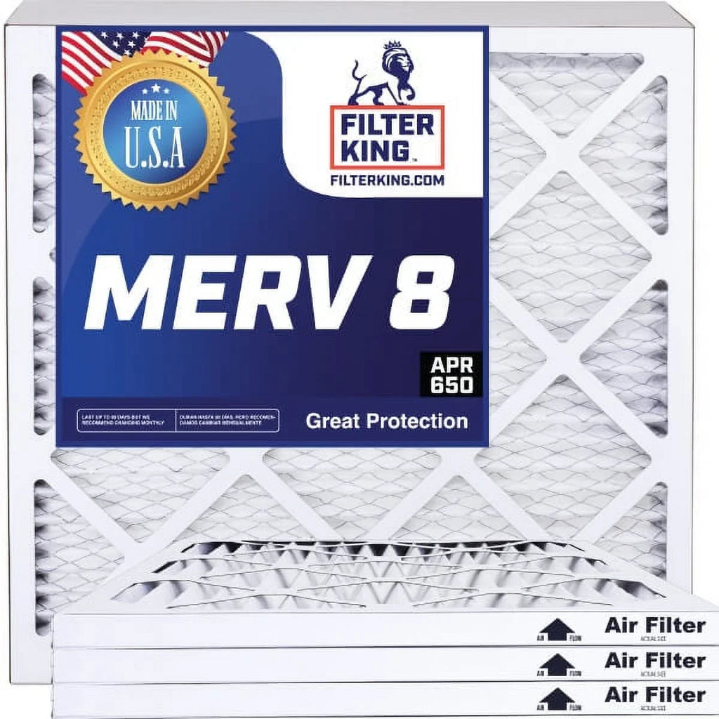Filter King 23.5x26x1 Air Filter | 4-PACK | MERV 8 HVAC Pleated A/C Furnace Filters | MADE IN USA | Actual Size: 23.5 x 26 x .75"