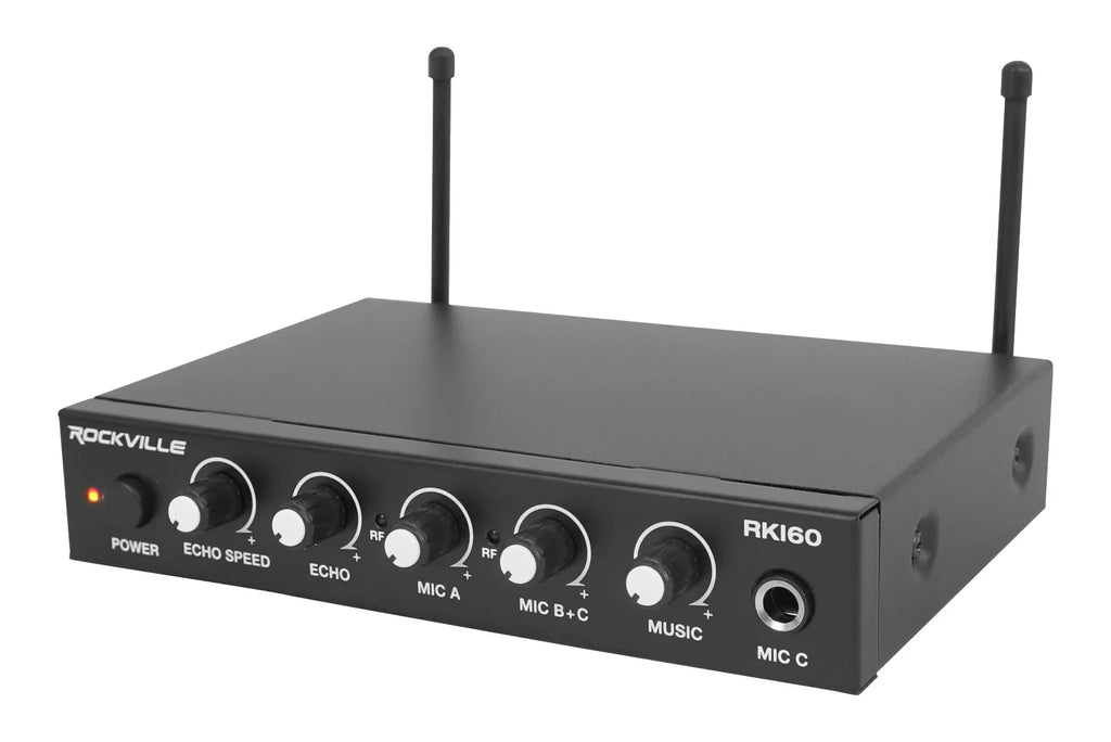 Rockville RKI60 Karaoke Dual Microphone System 4 ipad/iphone/Android/Laptop/TV