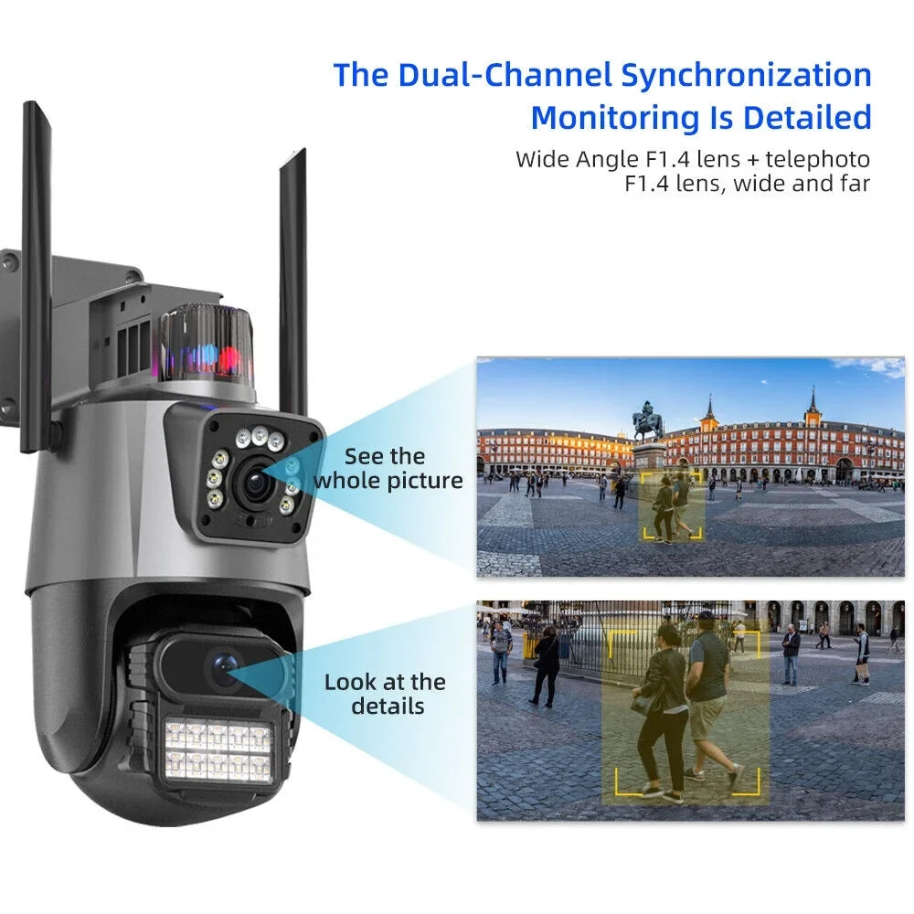IP66 Outdoor Waterproof Camera Real-time Two-Way Audio Enhanced Dual Antenna TF Card Slot 1080P HD