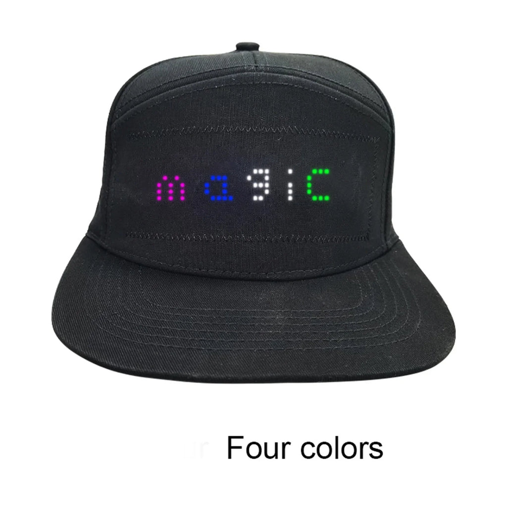 Color Display Hat Bluetooth Editing Tongue Hat Luminous Advertising Hat Sunshade Hat Women Ponytail Beach Cowboy Hats for Women Women's Hats Camping Hats Summer Fedora Happily Ever after Beach