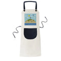 Mount Corcovado Fire Balloon Brazil Apron Adjustable Bib Cotton Linen BBQ Kitchen Pocket Pinafore