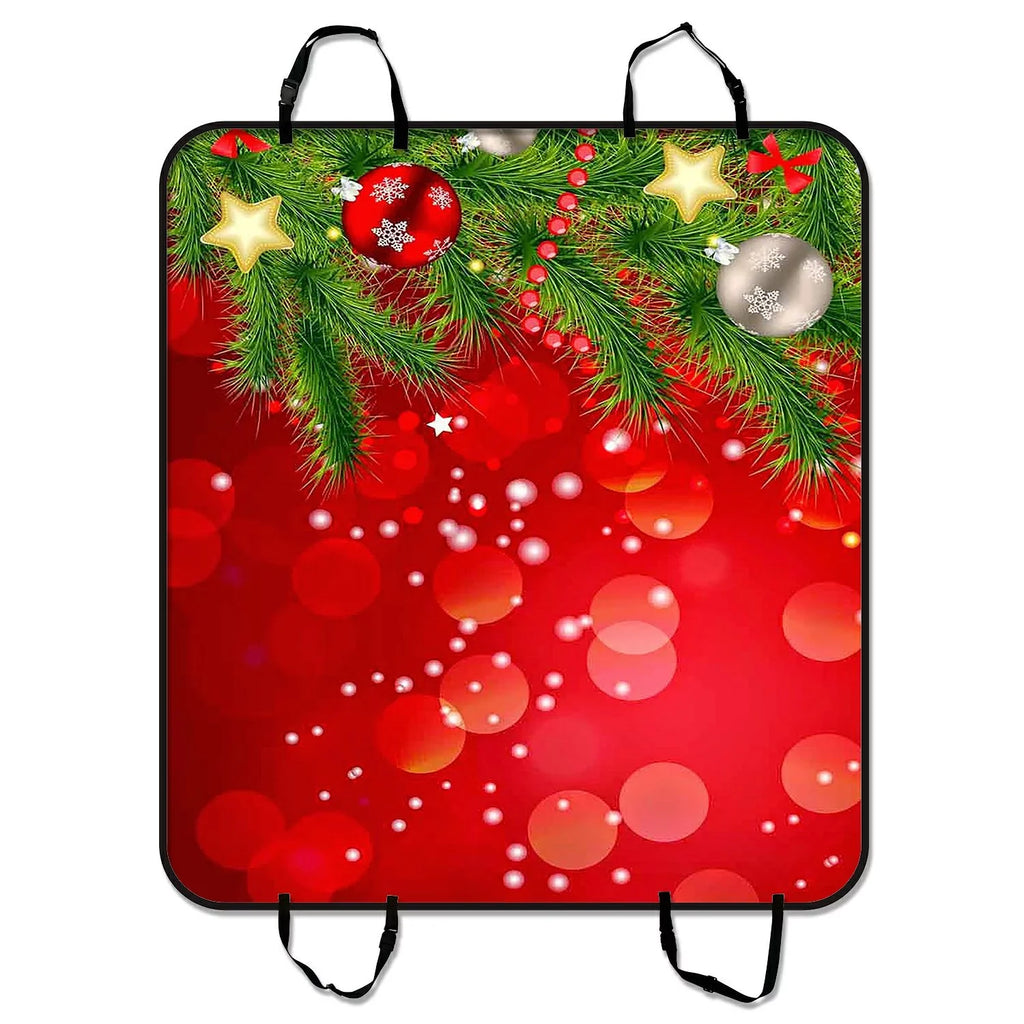GCKG Merry Christmas pattern Pet Car Seat Coating Dog Car Seat Mat Hammock Cargo Mat Trunk Mat For Cars Trucks and SUV 54x60 inches