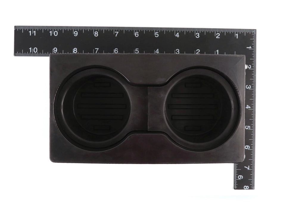 Red Hound Auto 2 Cup Holder Inserts Holds 4 Cups Fitting with Ford Super Duty F-250/F-350/F-450/F-550 2011-2016 fits Front Center Floor Mounted Console (flow through style) Black Beverage Holder