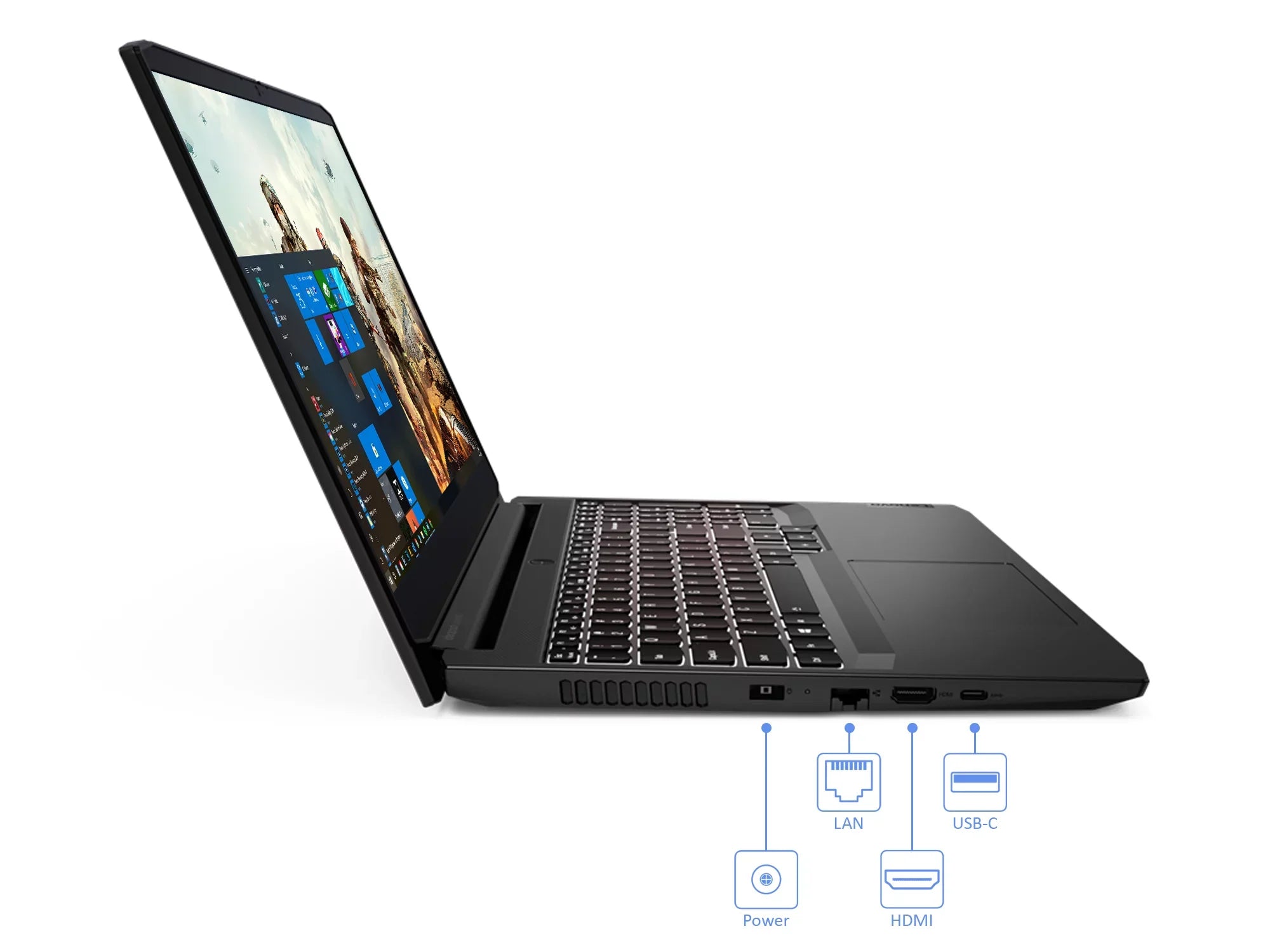 Lenovo IdeaPad 3 Gaming Laptop, 15.6" 120Hz FHD Display, AMD Ryzen 5 5600H Upto 4.2GHz, 32GB RAM, 2TB NVMe SSD, NVIDIA GeForce RTX 3050, HDMI, Wi-Fi, Bluetooth, Windows 10 Pro