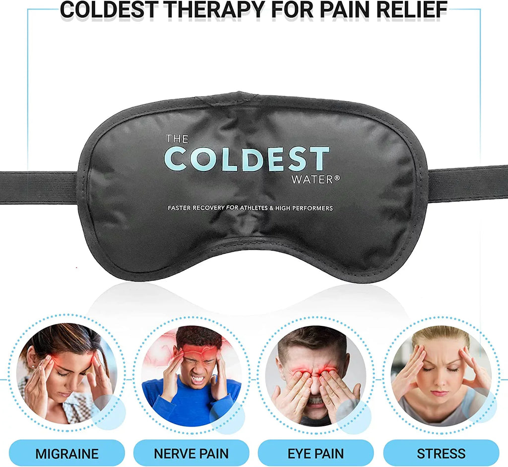 Coldest Cooling Eye Mask Gel Eye Mask Reusable Cold Eye Mask for Puffy Eyes, Eye Ice Pack Eye Mask with Soft Plush Backing for Dark Circles, Migraine, Stress Relief