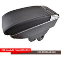 Dual-layer Car Arm Rest Center Console Armrest Box Tray For Honda Fit Jazz 2009-2013