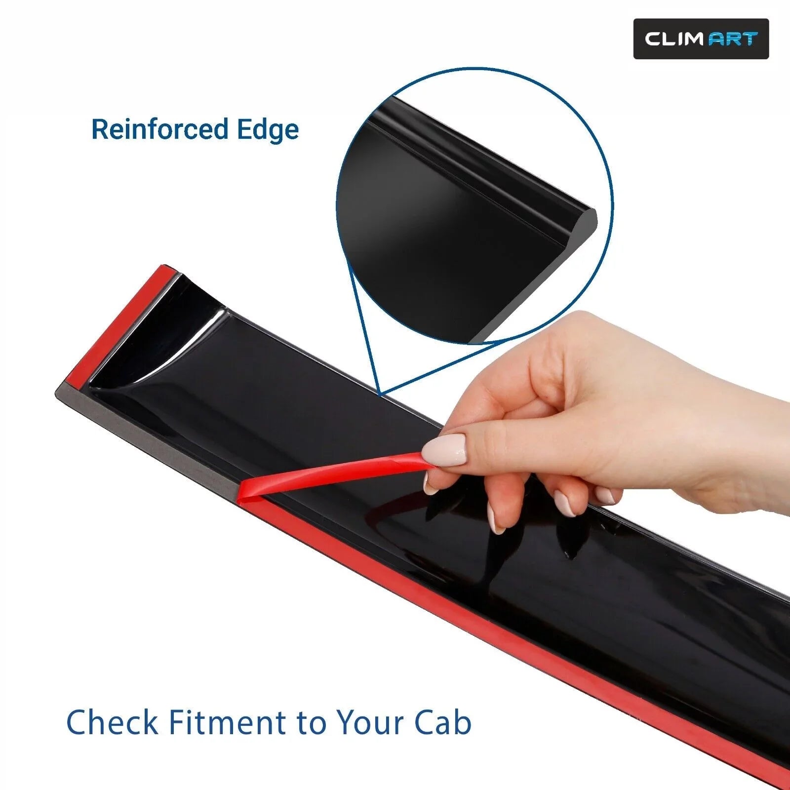 CLIM ART Incredibly Strong Rain Guards for Ford F150 2009-2014 Regular Cab, SuperCrew, SuperCab, Tape-on Window Deflectors, Vent Deflector, Vent Window Visors for cars, Truck Accessories 2 pcs-209008