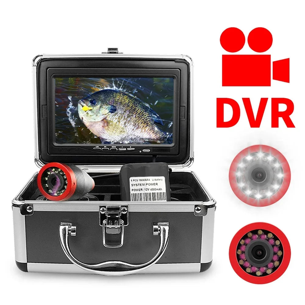 Erchang 7 Inch DVR Underwater Fishing Camera Portable Video Fish Finder for Lake Sea Fishing, Compact and Lightweight, Convenient for Traveling Anglers