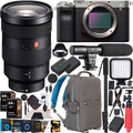 Sony a7C Mirrorless Full Frame Camera Body with Sony FE 24-70mm F2.8 GM G Master Zoom Lens SEL2470GM Silver ILCE7C/S Bundle w/ Deco Gear Photography Backpack Case , Software and Accessories