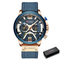 CURREN Luxury Brand Men Analog Leather Sports Watches Men's Army Military Watch Male Date Quartz Clock Relogio Masculino 2021