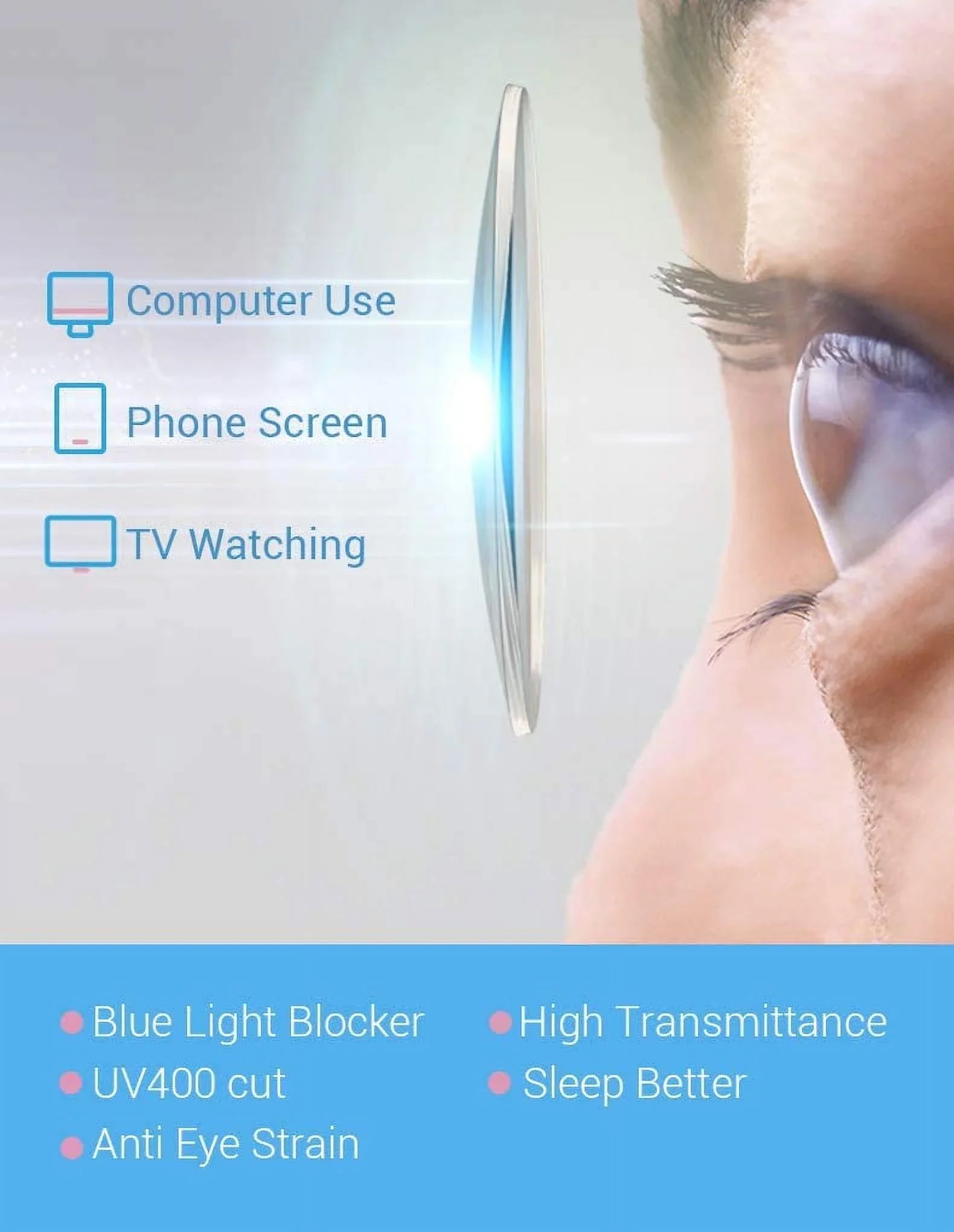 Firmoo Cat Eye Blue Light Blocking Glasses Women, Anti Eye Strain Anti Glare Black Gold Computer Glasses for Digital Screens with UV Protection