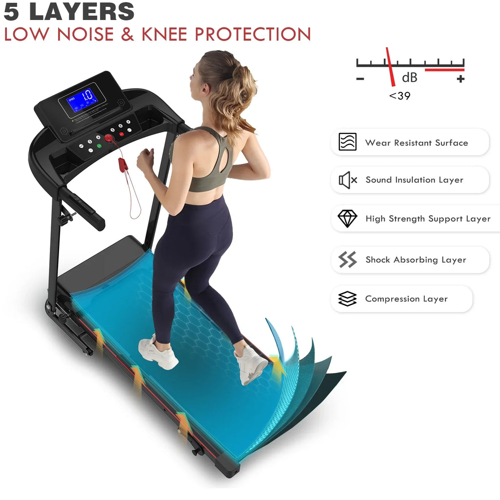 FLIMDER Walking Pad, Sturdy & Long-lasting Under Desk Treadmill, Folding Treadmill with 300LBS Capacity, Beautifully Designed Installation-Free Treadmills for Home Bluetooth Speaker