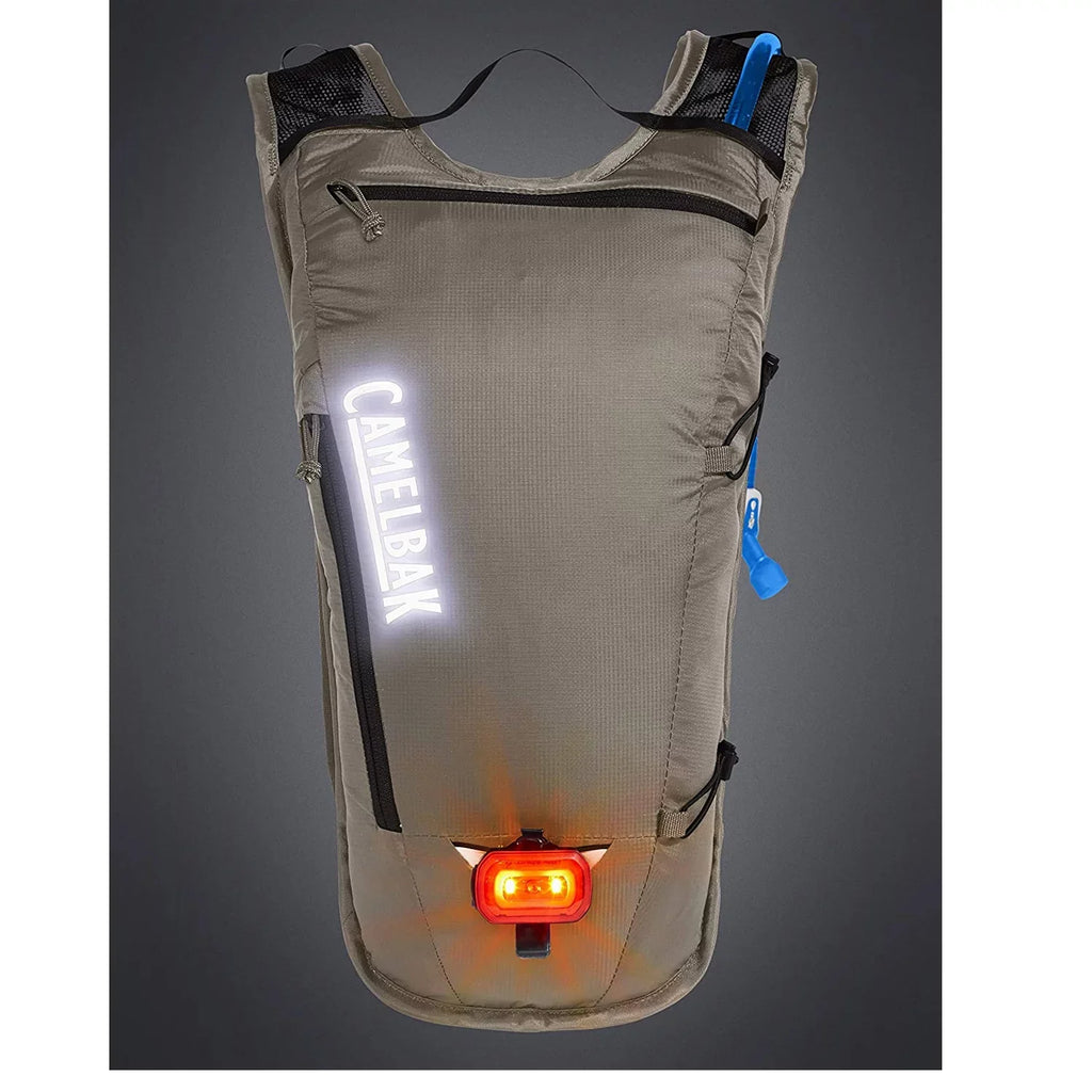 CamelBak Classic Light Bike Hydration Pack 70oz Aluminum/Black for Outdoor Lifestyle and CAMELBAK Mini M.U.L.E.( 50 oz Blue/White Stripe) - Bundle Kit